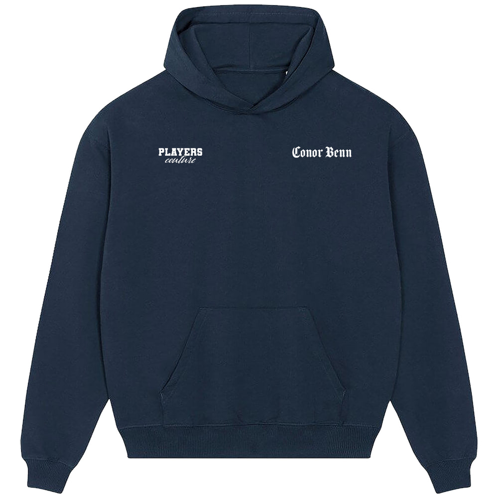 Conor Benn Logo Players Couture Men's Casual Hoodie Navy