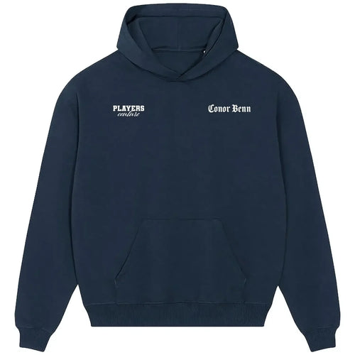 Conor Benn hoodie – navy men's hoodie featuring the Conor Benn Players Couture logo