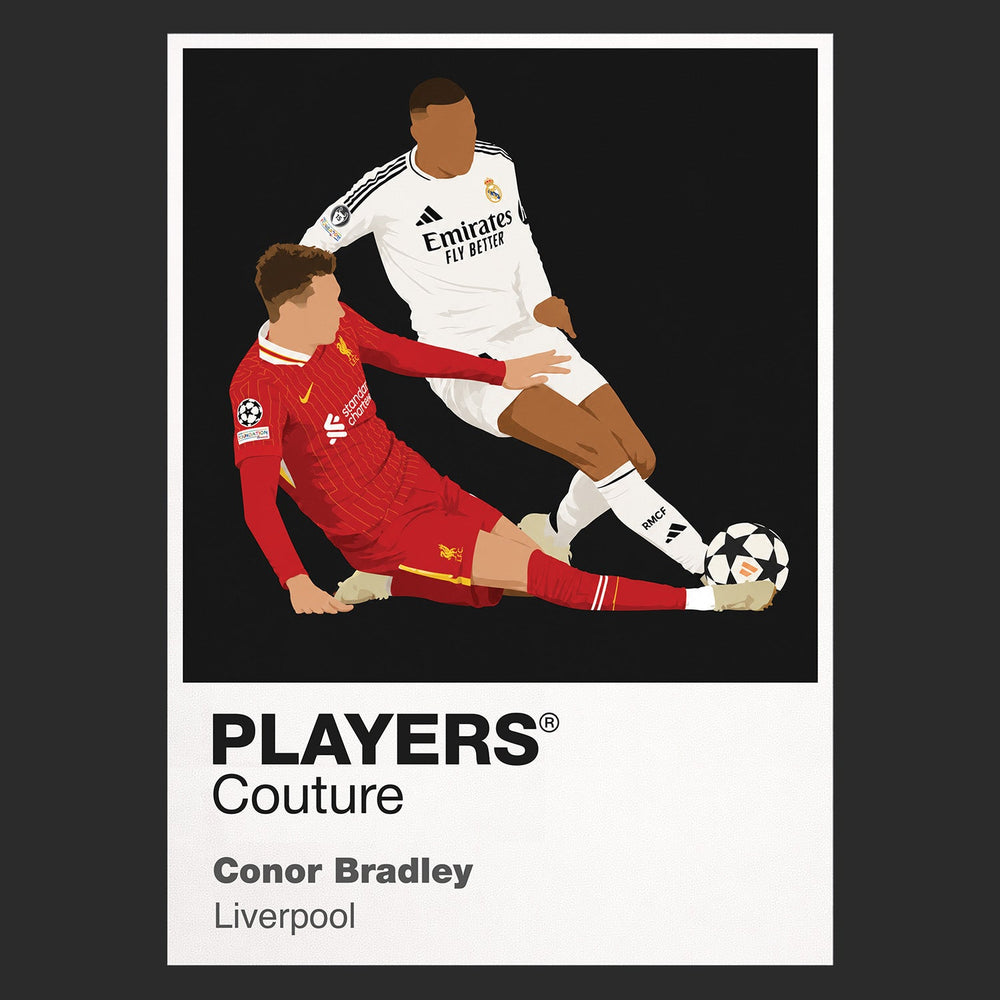 Conor Bradley Liverpool black Icon Frame artwork detail