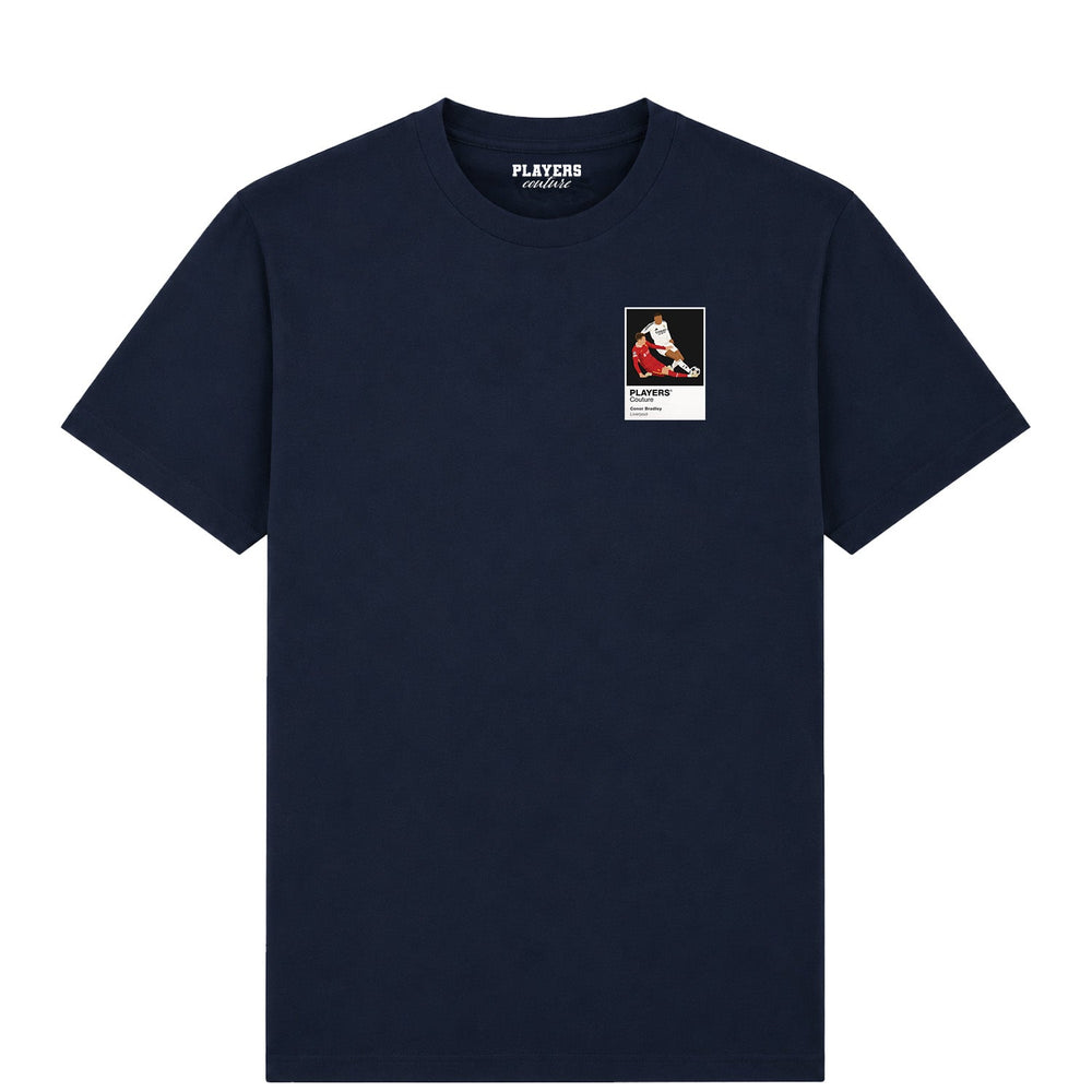 Conor Bradley Liverpool Icon Frame Men's T-Shirt – navy