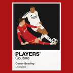 Conor Bradley Liverpool red Icon Frame artwork detail