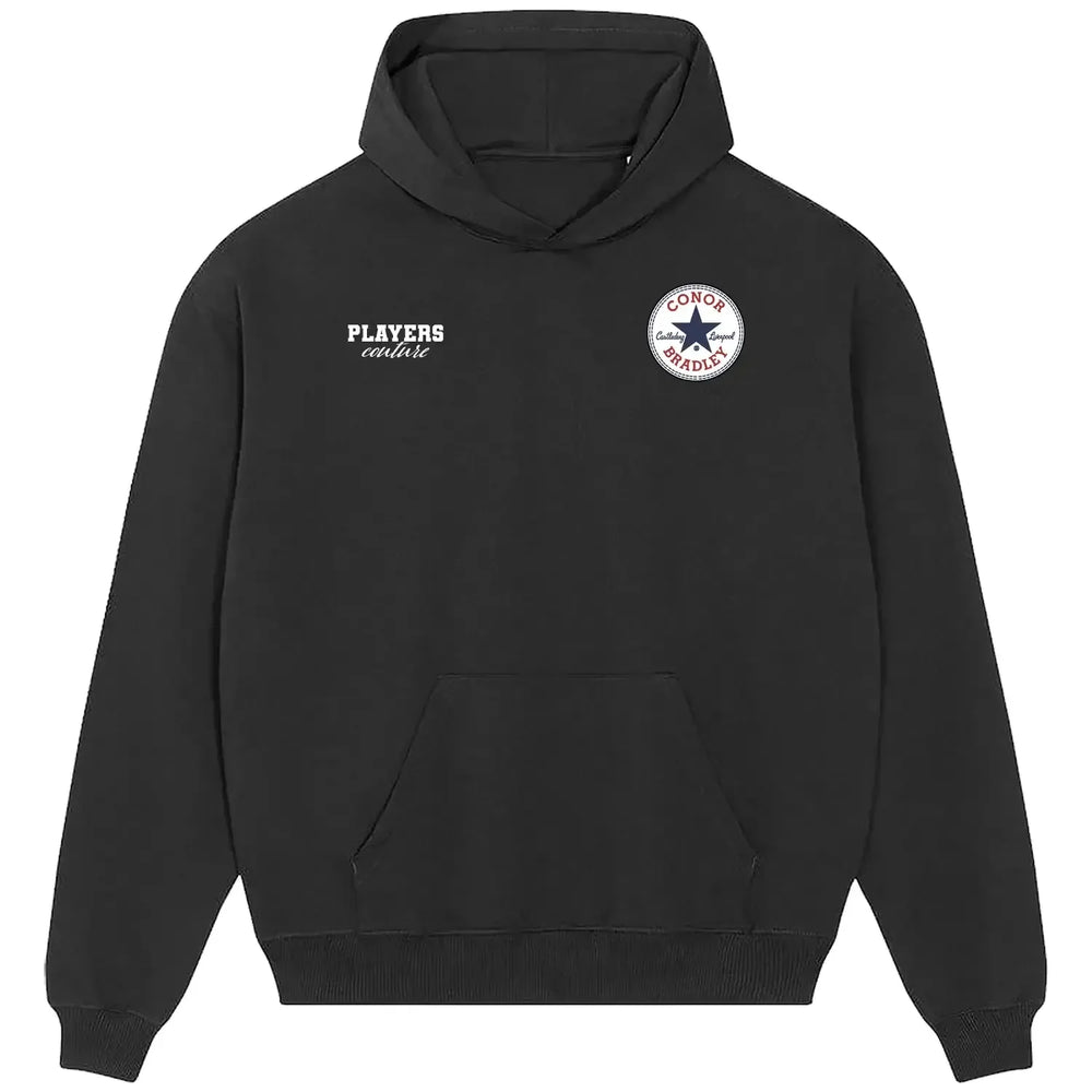 Conor Bradley Star hoodie – black men's hoodie featuring the Conor Bradley Star Players Couture logo