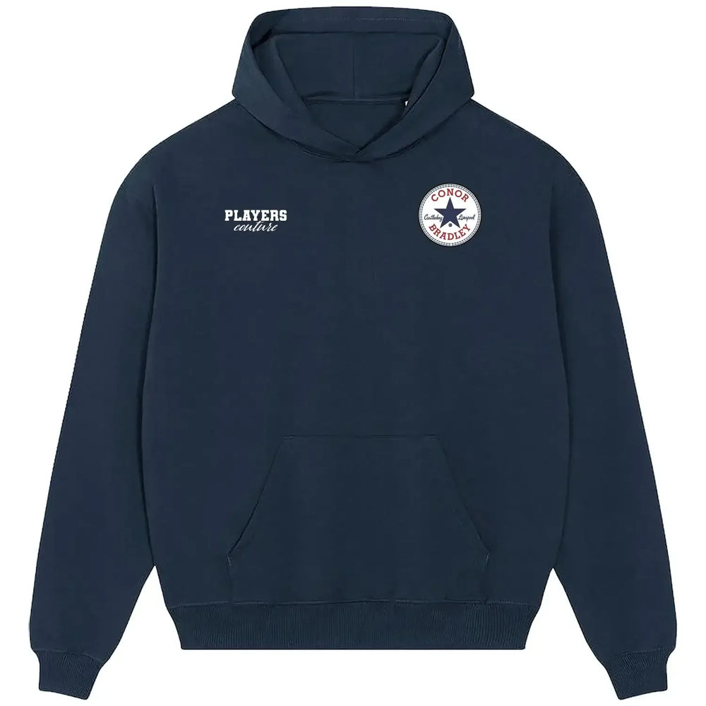 Conor Bradley Star hoodie – navy men's hoodie featuring the Conor Bradley Star Players Couture logo