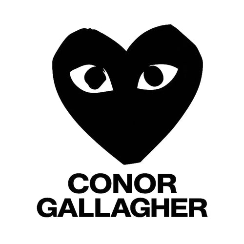 Conor Gallagher Logo Men's T-Shirt – white close-up detail shot of the Conor Gallagher Players Couture logo design
