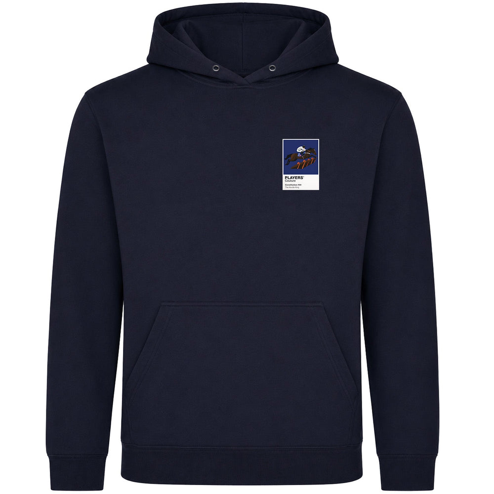 Constitution Hill horse racing hoodie – mens navy hoodie view