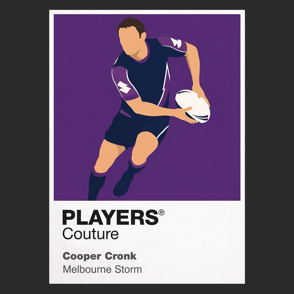Cooper Cronk Melbourne Storm rugby league T-shirt black