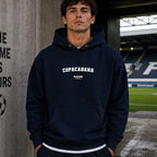 copacabana name-print hoodie - navy