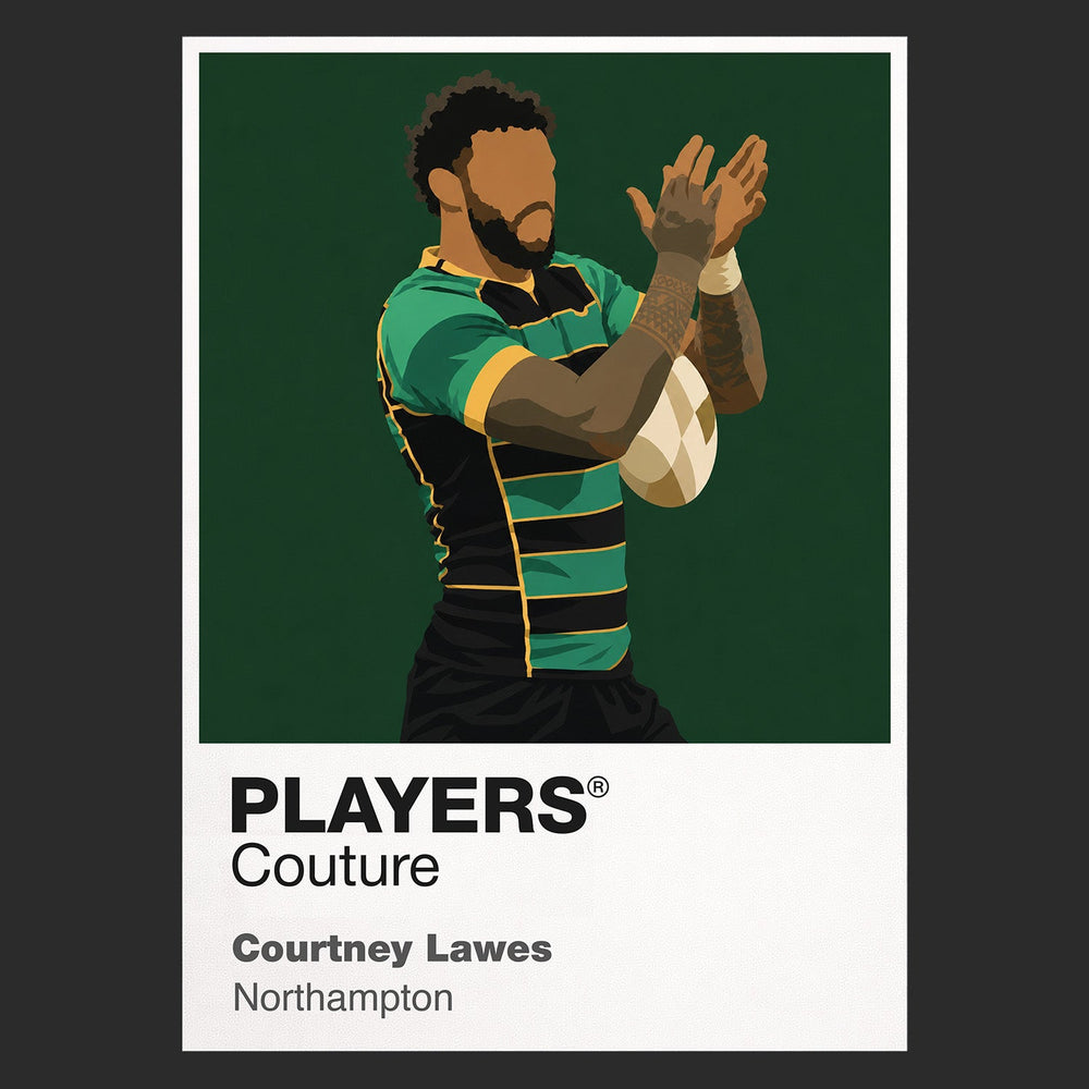 Courtney Lawes Northampton Rugby Union Icon Frame Men's Hoodie – image 9
