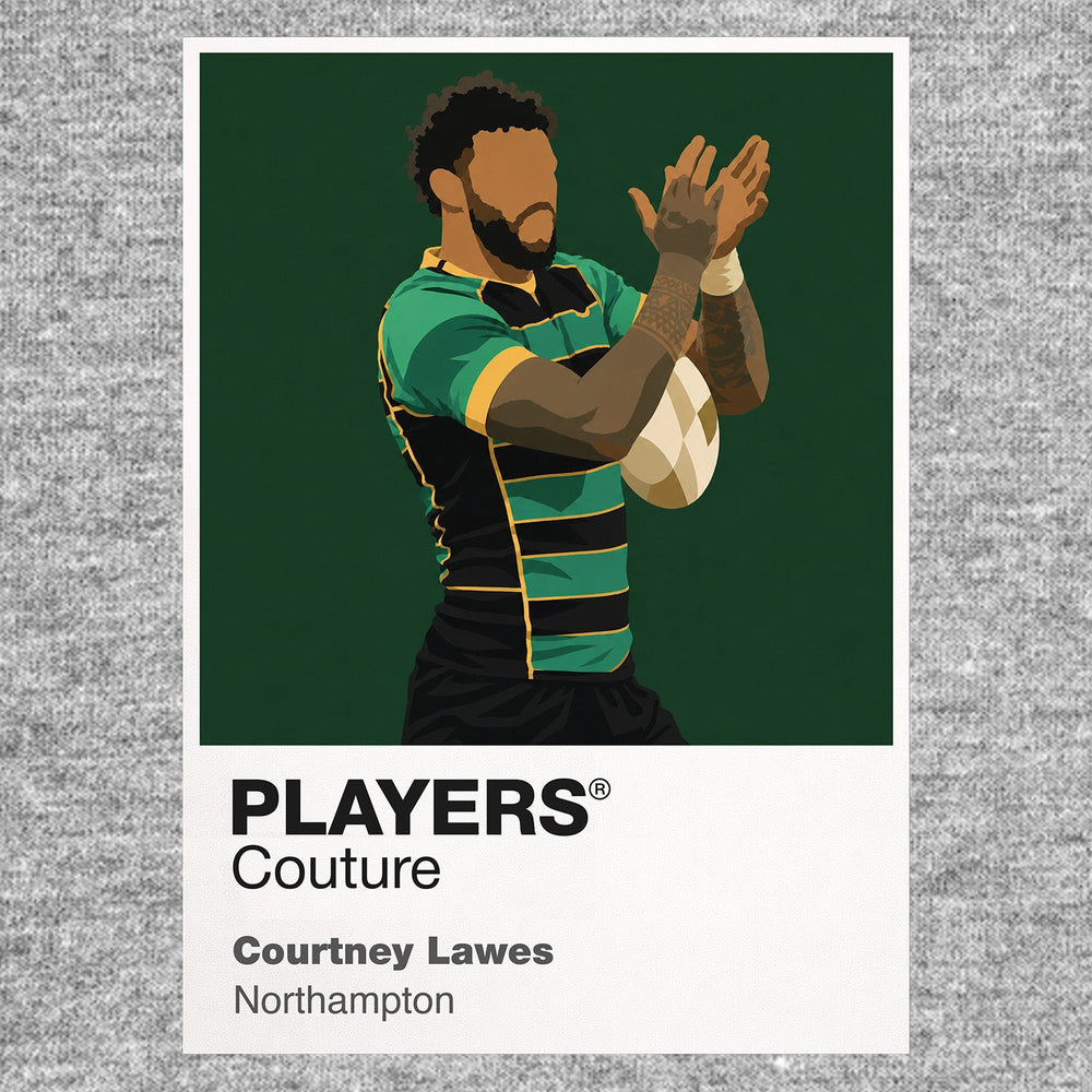 Courtney Lawes Northampton Rugby Union Icon Frame Men's Hoodie – image 6