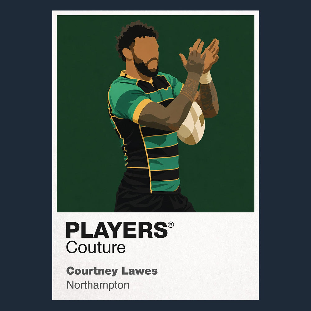 Courtney Lawes Northampton Rugby Union Icon Frame Men's T-Shirt – image 8