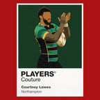 Courtney Lawes Northampton Rugby Union Icon Frame Men's Hoodie – image 7