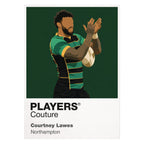 Courtney Lawes Northampton Rugby Union Icon Frame Men's Hoodie – image 8