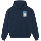 Coventry City Monopoly Card hoodie – red men's hoodie with white Coventry City Monopoly Card letters and Players Couture