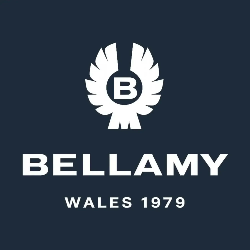 Craig Bellamy Logo Men's T-Shirt – navy close-up detail shot of the Craig Bellamy Players Couture logo design