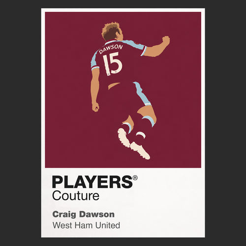 Craig Dawson West Ham Icon Frame Men's T-Shirt in Black - Players Couture Fan Fashion