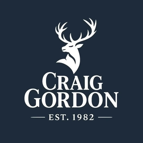Craig Gordon Logo Men's Hoodie – navy close-up detail shot of the Craig Gordon Players Couture logo design