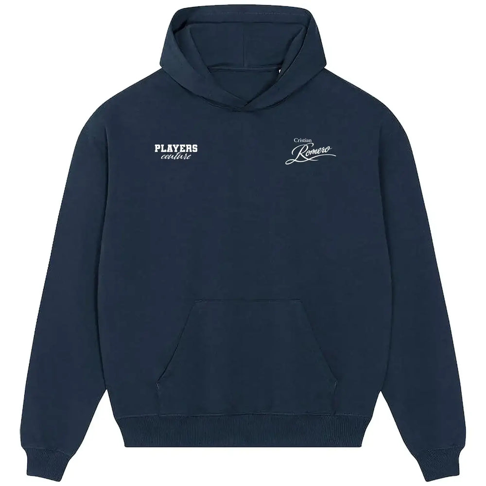 Cristian Romero Logo Players Couture Men's Casual Hoodie - Navy / S | Argentina, Atalanta, Fashion Collection, Football, Genoa, Hoodies, Men's, Tottenham Hotspur, Volume 1