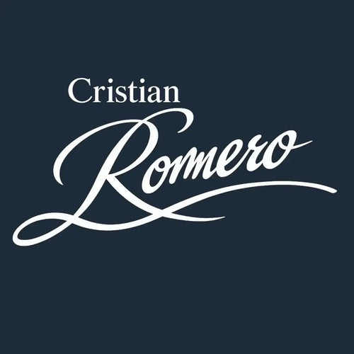 Cristian Romero Logo Men's T-Shirt – navy close-up detail shot of the Cristian Romero Players Couture logo design
