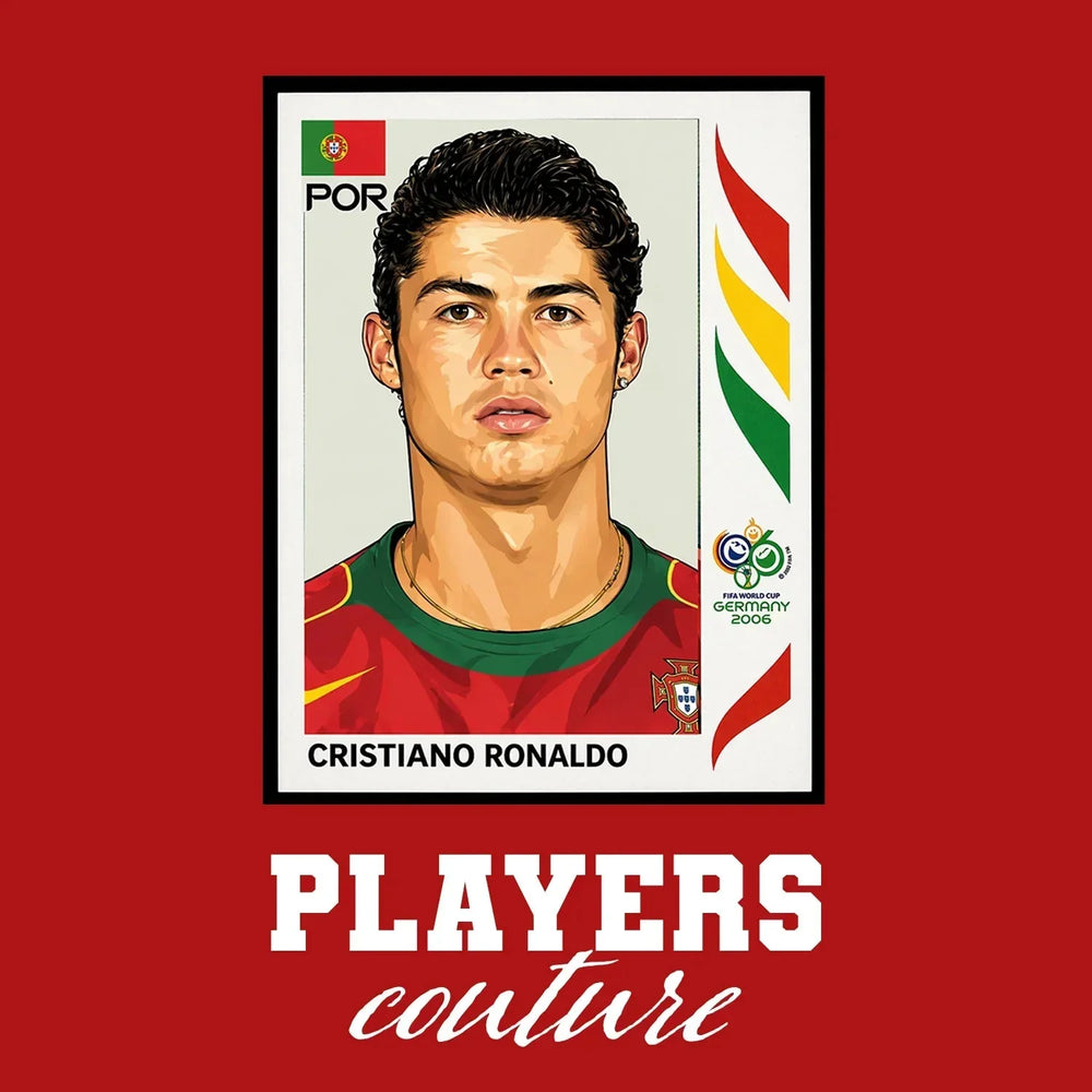 Cristiano Ronaldo World Cup Sticker Kids T-Shirt – cristiano ronaldo 2006 2 red Players Couture design