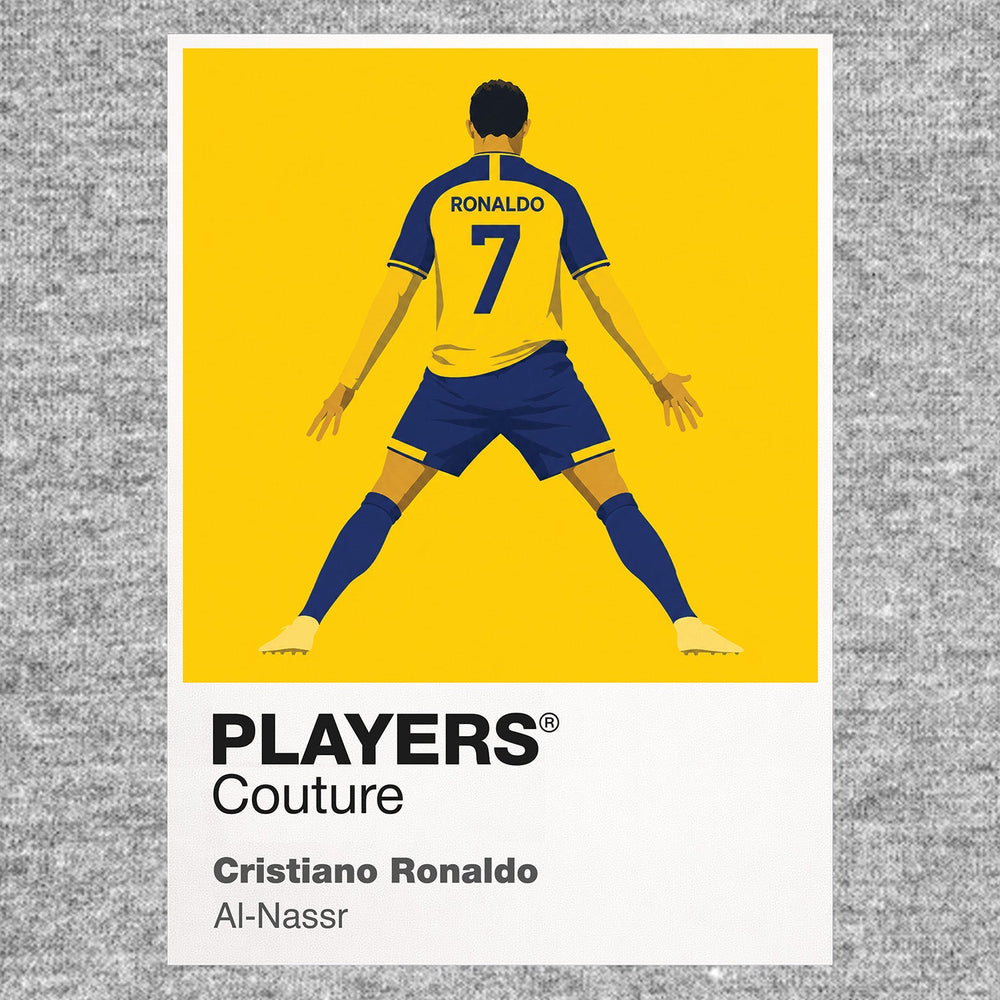 Cristiano Ronaldo Al-Nassr Icon Frame Kids T-Shirt — Gray Artwork