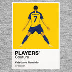 Cristiano Ronaldo Al-Nassr Icon Frame Kids T-Shirt — Gray Artwork