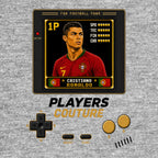 Cristiano Ronaldo 1P 8-Bit t-shirt retro gaming design by Players Couture