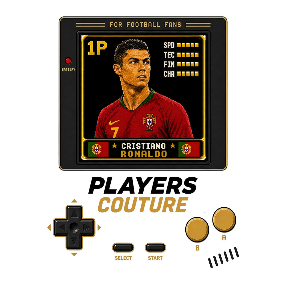Cristiano Ronaldo 1P 8-Bit hoodie retro gaming design by Players Couture