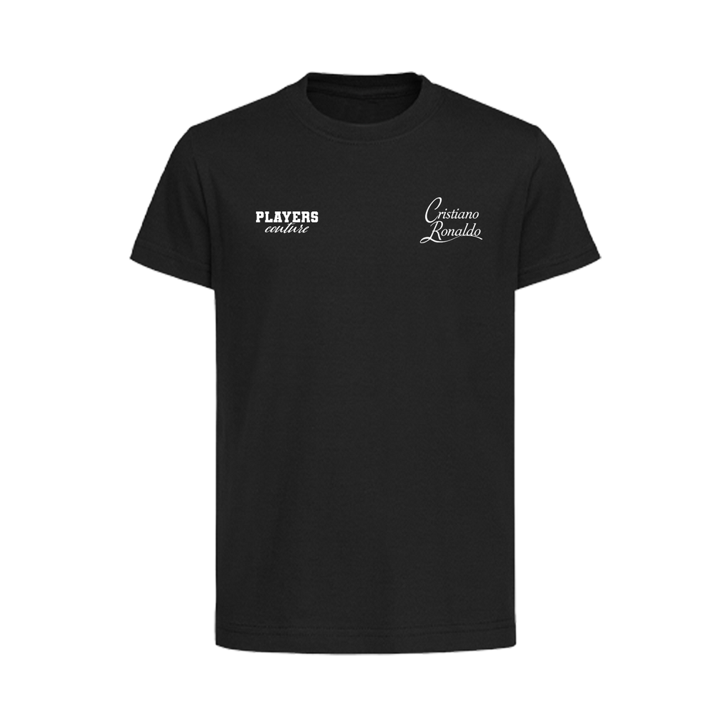 Cristiano Ronaldo Logo Players Couture Kids T-Shirt Black