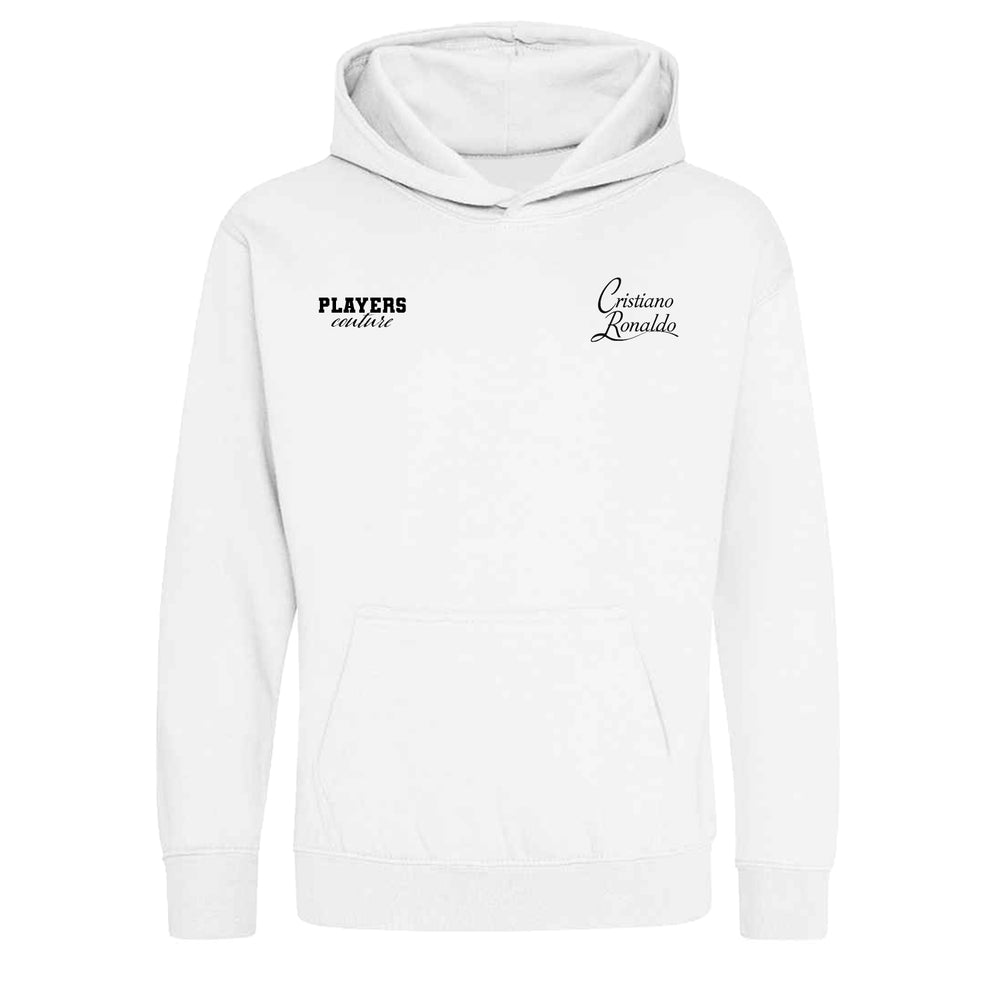 Cristiano Ronaldo Logo Players Couture Kids Hoodie White
