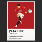 Cristiano Ronaldo Manchester United Icon Frame — Pantone-style player illustration art card