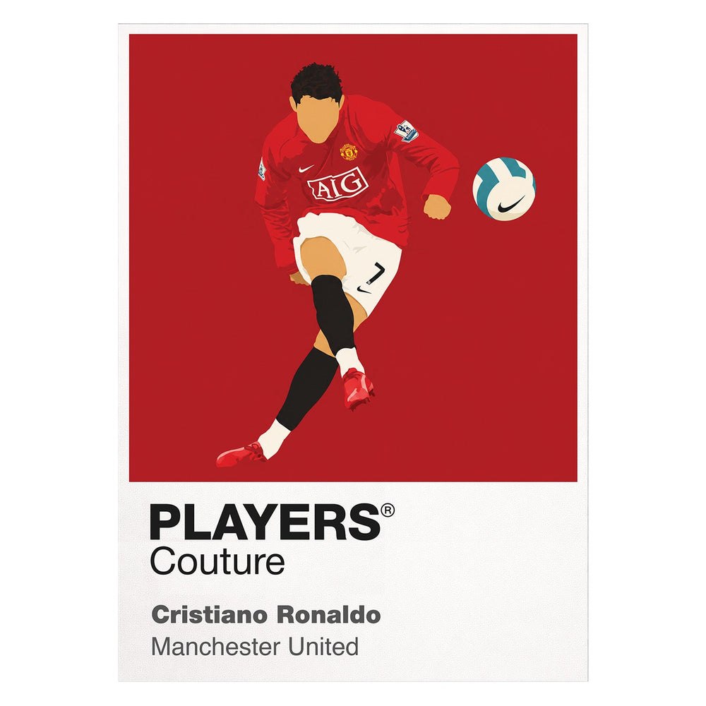 Cristiano Ronaldo Manchester United Icon Frame — Pantone-style player illustration art card