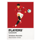 Cristiano Ronaldo Manchester United Icon Frame — Pantone-style player illustration art card