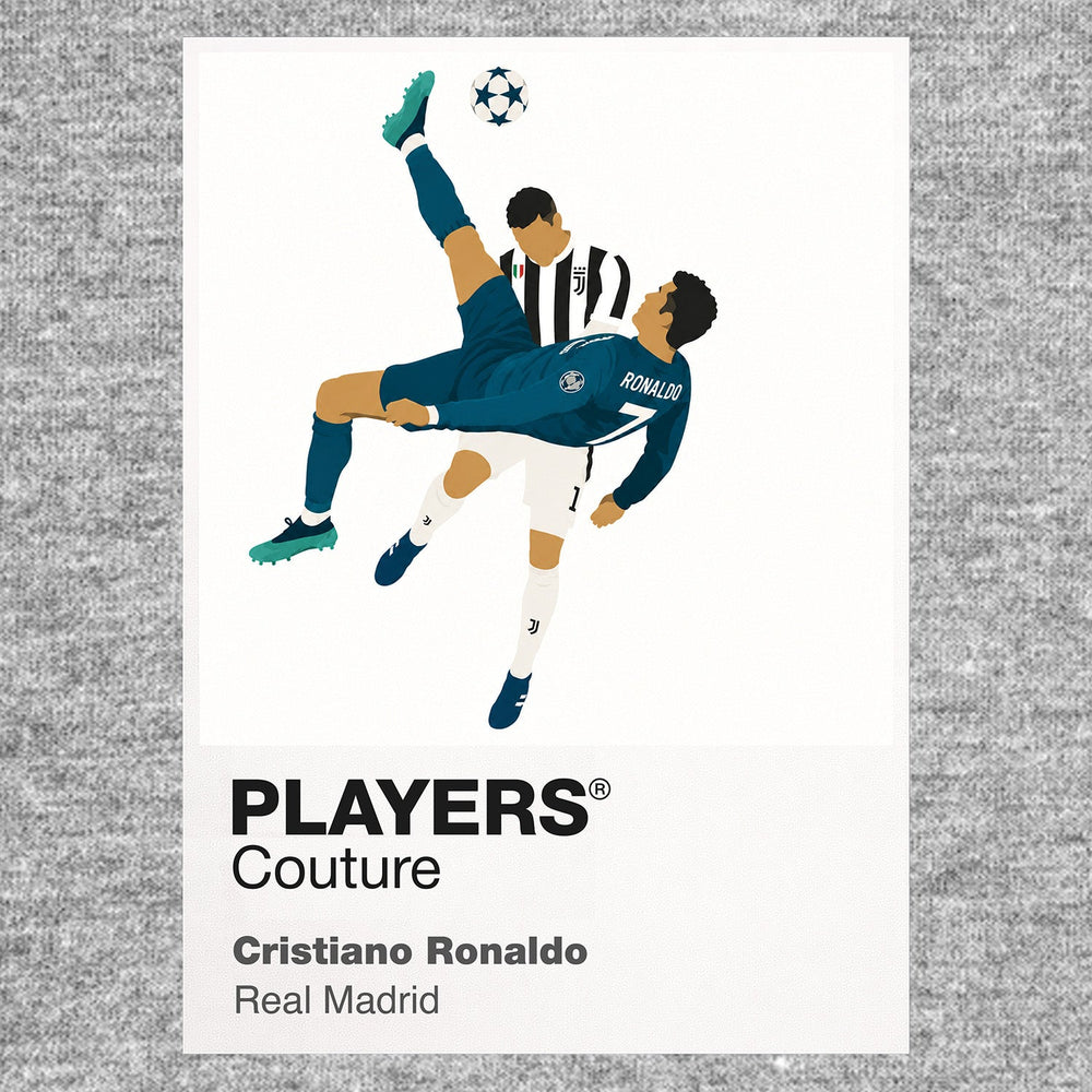 Cristiano Ronaldo Overhead Kick Real Madrid Men's Hoodie - Grey
