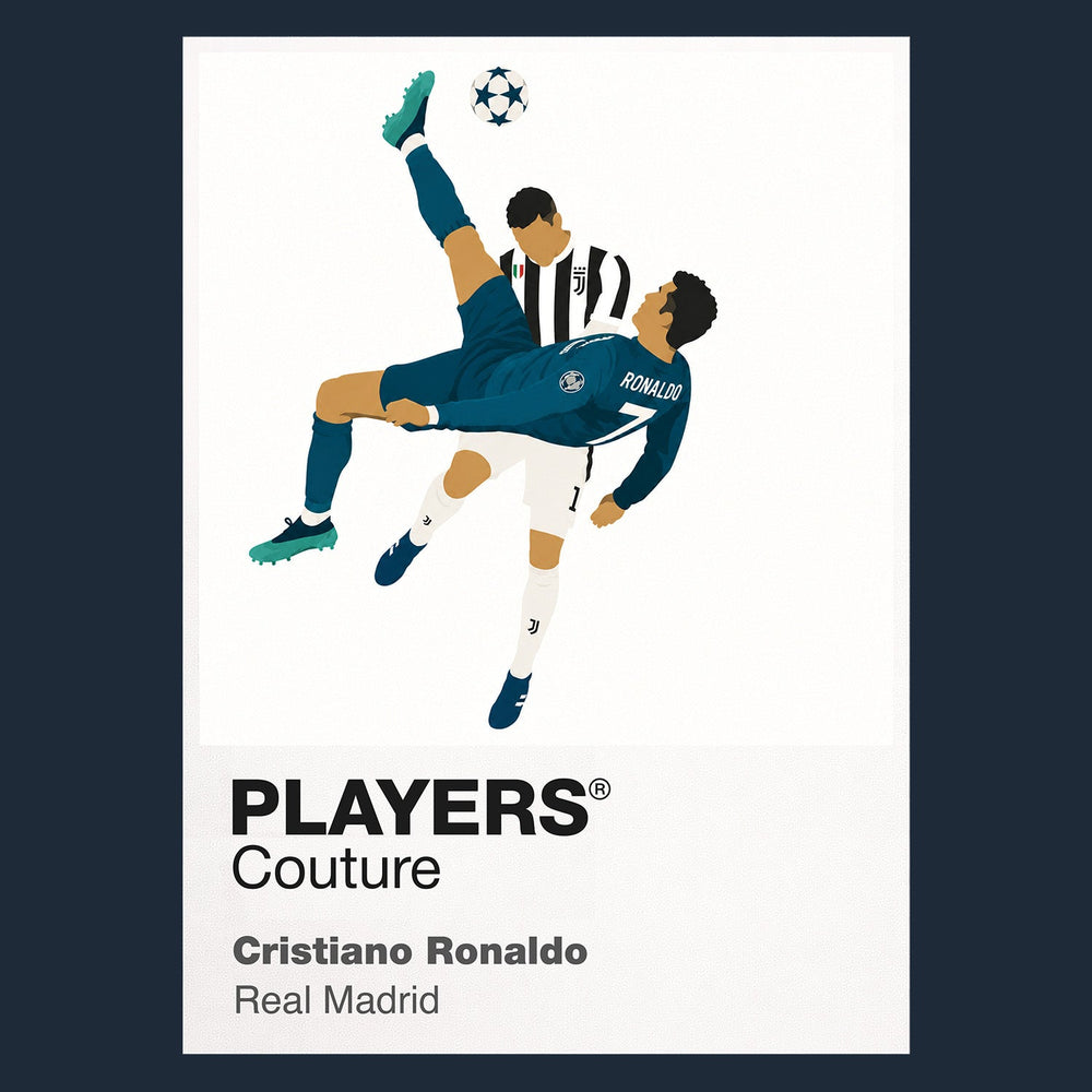 Cristiano Ronaldo Overhead Kick Real Madrid Men's Hoodie - Navy
