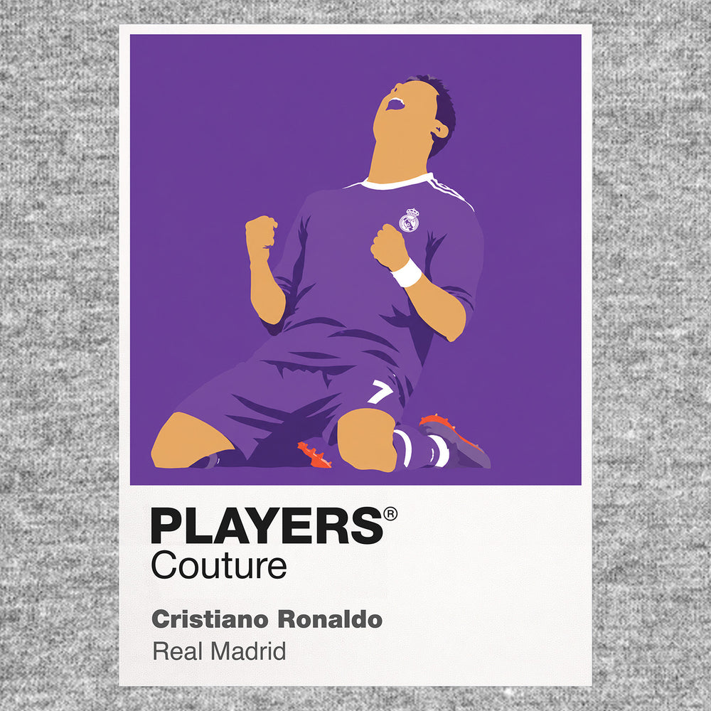 Cristiano Ronaldo Real Madrid Purple Icon Frame Men's T-Shirt