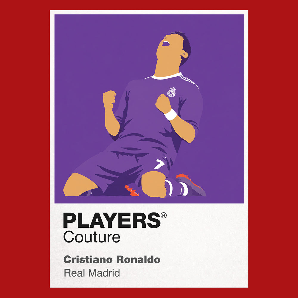 Cristiano Ronaldo Real Madrid Purple Icon Frame Men's T-Shirt