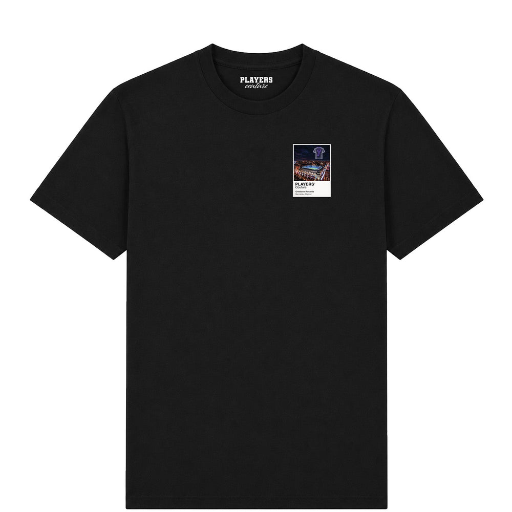 Cristiano Ronaldo Real Madrid Icons in Lights Frame Men's T-Shirt in Black