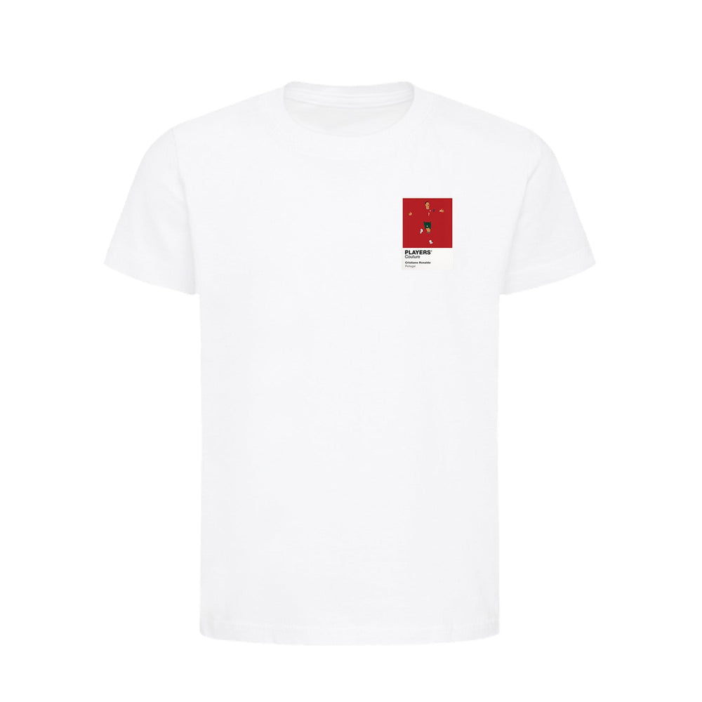 Ronaldo Manchester United Players Couture Kids White T-Shirt