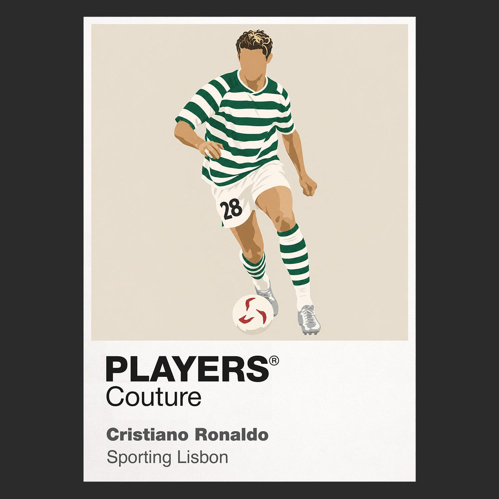 Cristiano Ronaldo Sporting Lisbon Icon Frame artwork in black