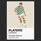 Cristiano Ronaldo Sporting Lisbon Icon Frame artwork in black