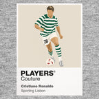 Cristiano Ronaldo Sporting Lisbon Icon Frame artwork in grey