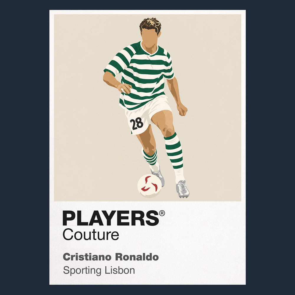 Cristiano Ronaldo Sporting Lisbon Icon Frame artwork in navy