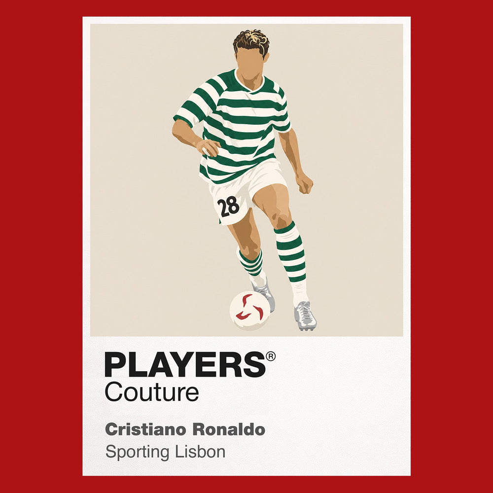 Cristiano Ronaldo Sporting Lisbon Icon Frame artwork in red