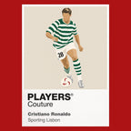 Cristiano Ronaldo Sporting Lisbon Icon Frame artwork in red