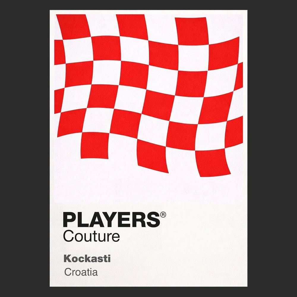Croatia Classic Football Shirt Colours Frame Men's T-Shirt – black close-up detail shot of the Croatia Players Couture logo