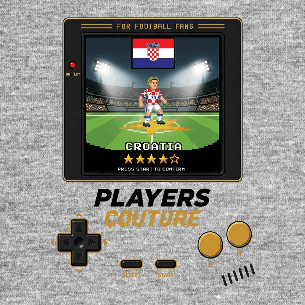 Croatia World Cup 8-Bit Men's Hoodie retro gaming football design by Players Couture