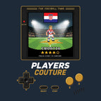 Croatia World Cup 8-Bit Men's T-Shirt retro gaming football design by Players Couture