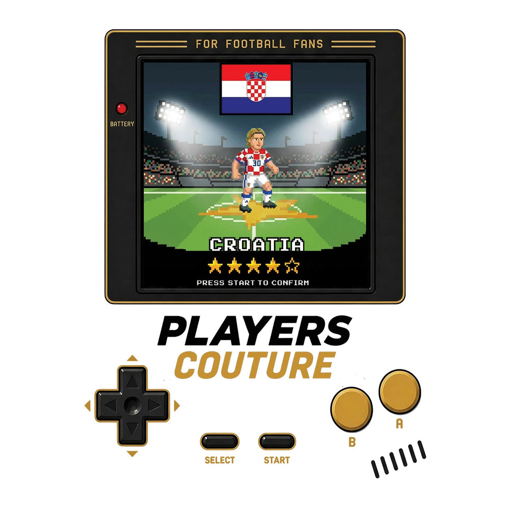 Croatia World Cup 8-Bit Men's Hoodie retro gaming football design by Players Couture