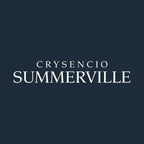 Crysencio Summerville Logo Men's T-Shirt – navy close-up detail shot of the Crysencio Summerville Players Couture logo design
