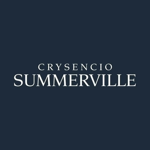 Crysencio Summerville Logo Men's T-Shirt – navy close-up detail shot of the Crysencio Summerville Players Couture logo design